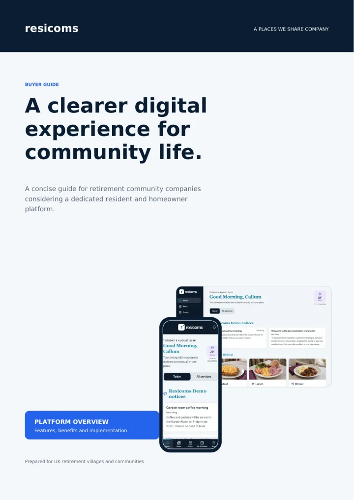 Cover of the Resicoms buyer guide